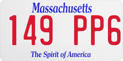 MA license plate 149PP6
