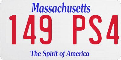 MA license plate 149PS4