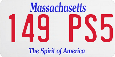 MA license plate 149PS5