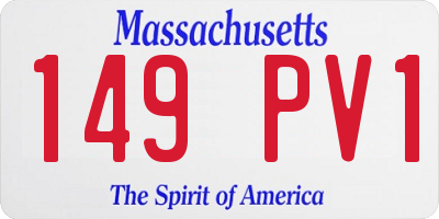 MA license plate 149PV1