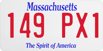 MA license plate 149PX1