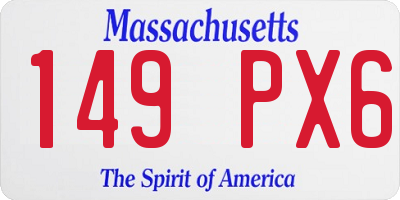 MA license plate 149PX6