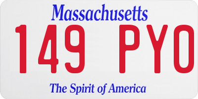 MA license plate 149PY0