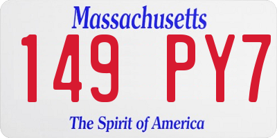 MA license plate 149PY7