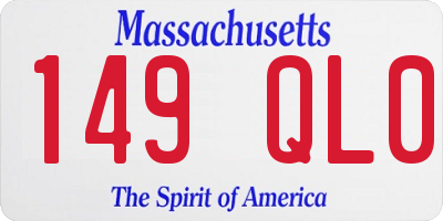MA license plate 149QL0