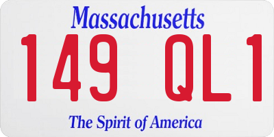 MA license plate 149QL1