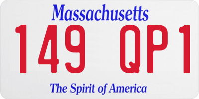 MA license plate 149QP1