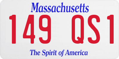 MA license plate 149QS1