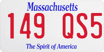MA license plate 149QS5