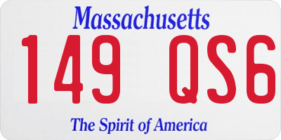 MA license plate 149QS6