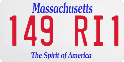 MA license plate 149RI1