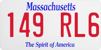 MA license plate 149RL6