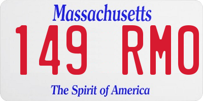 MA license plate 149RM0