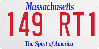 MA license plate 149RT1