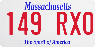MA license plate 149RX0