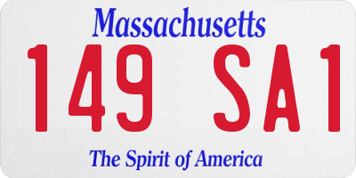 MA license plate 149SA1