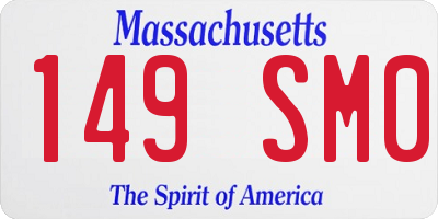 MA license plate 149SM0