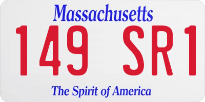 MA license plate 149SR1