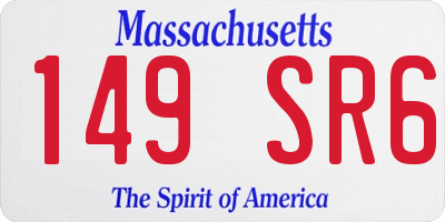 MA license plate 149SR6