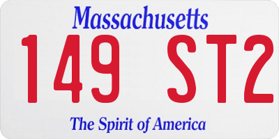 MA license plate 149ST2