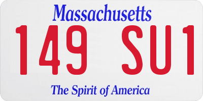 MA license plate 149SU1