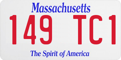 MA license plate 149TC1