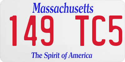 MA license plate 149TC5