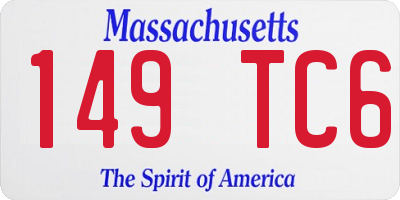 MA license plate 149TC6