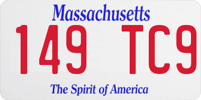 MA license plate 149TC9