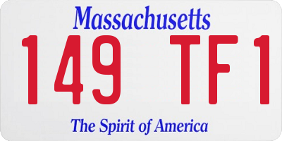 MA license plate 149TF1