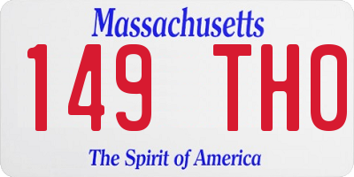 MA license plate 149TH0