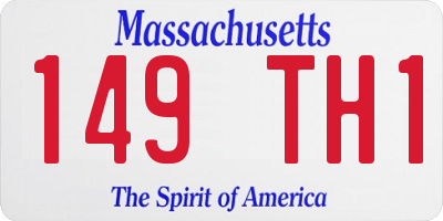 MA license plate 149TH1