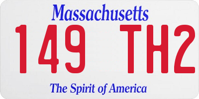 MA license plate 149TH2