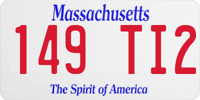 MA license plate 149TI2