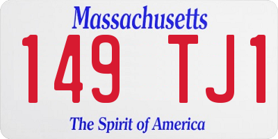 MA license plate 149TJ1