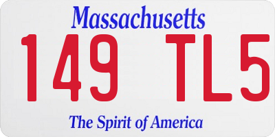 MA license plate 149TL5