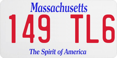 MA license plate 149TL6