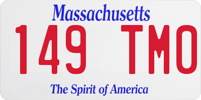 MA license plate 149TM0