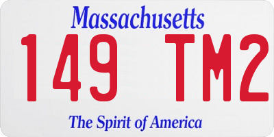 MA license plate 149TM2