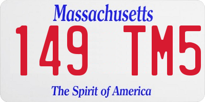 MA license plate 149TM5