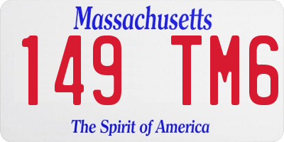 MA license plate 149TM6