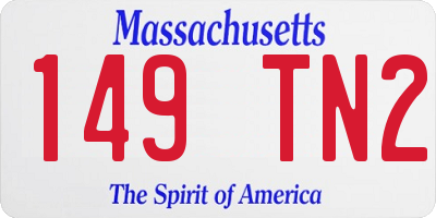 MA license plate 149TN2