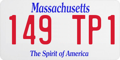 MA license plate 149TP1