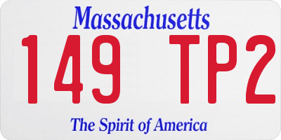 MA license plate 149TP2