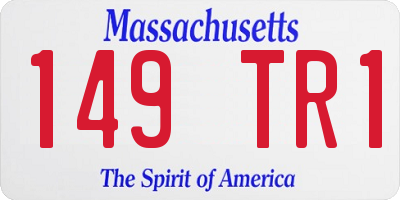 MA license plate 149TR1