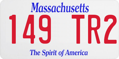 MA license plate 149TR2