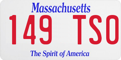 MA license plate 149TS0
