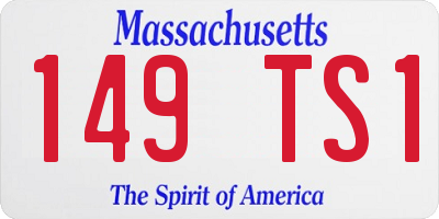 MA license plate 149TS1