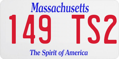 MA license plate 149TS2