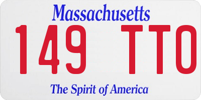 MA license plate 149TT0